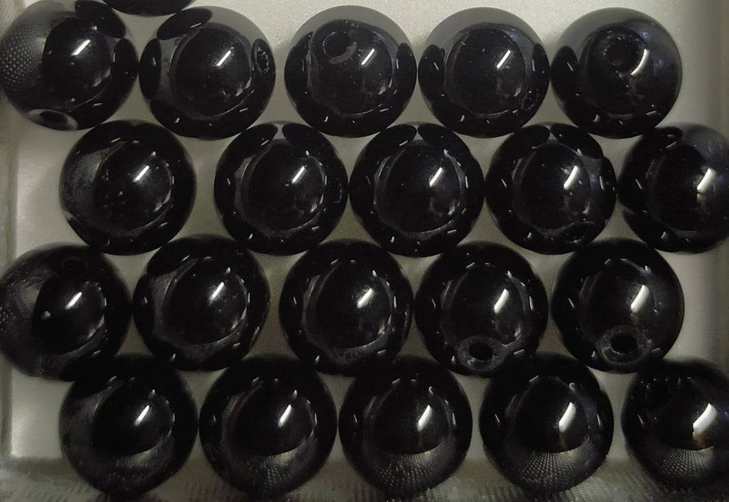 Black agate round beads 4-4.5mm-10mm