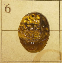 Load image into Gallery viewer, Tigers eye carved dragon pendant
