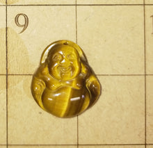 Load image into Gallery viewer, Tigers eye carved Buddah pendant
