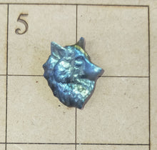 Load image into Gallery viewer, Labradorite wolf head cabochons
