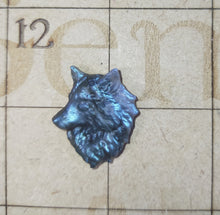 Load image into Gallery viewer, Labradorite wolf head cabochons
