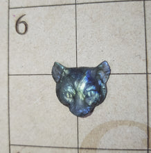 Load image into Gallery viewer, Labradorite carved cat cabochon
