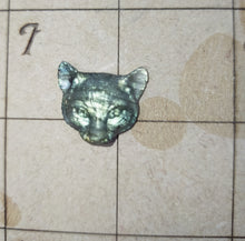 Load image into Gallery viewer, Labradorite carved cat cabochon
