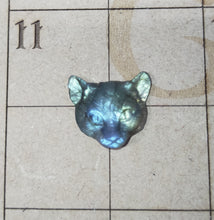 Load image into Gallery viewer, Labradorite carved cat cabochon
