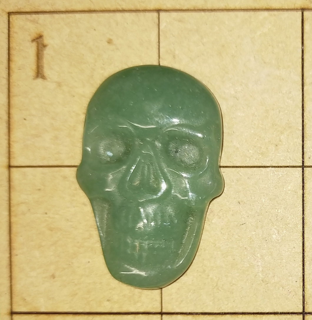 Carved skull cabochon various materials